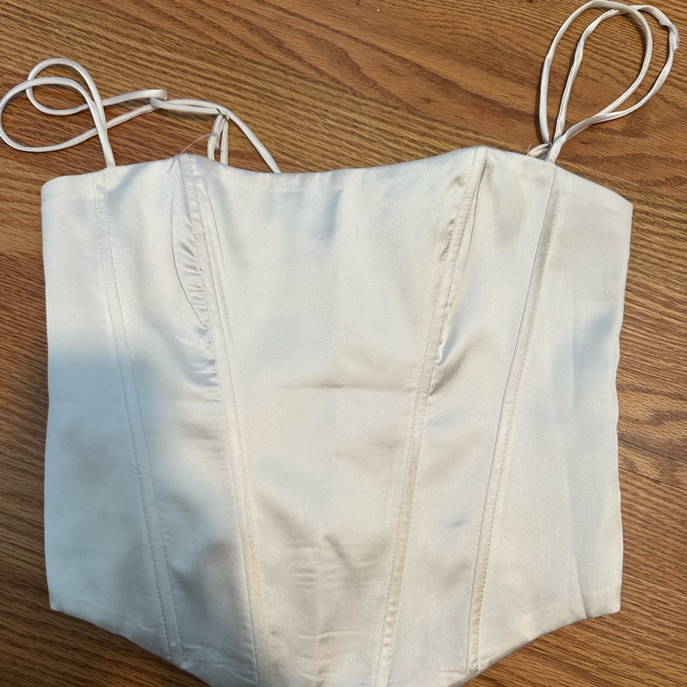 Elegant Cream Corset Top